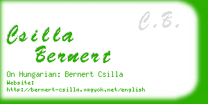 csilla bernert business card